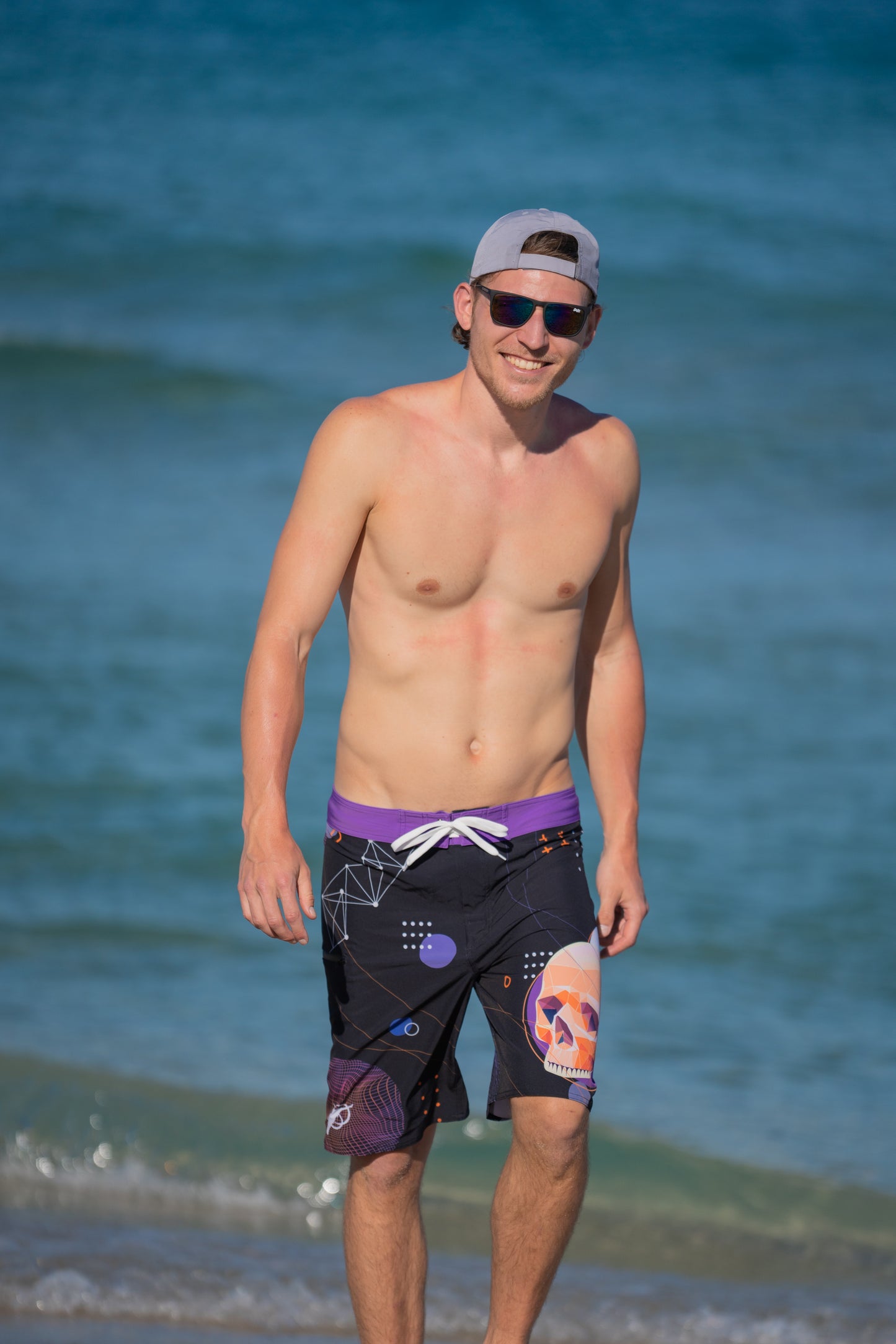 Purple Skull Boardshort - AquaCircus