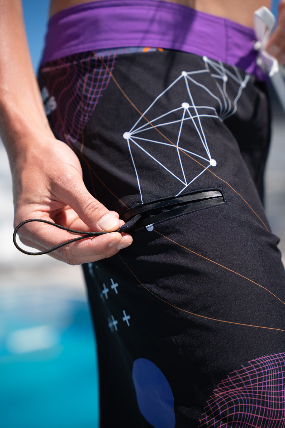 Purple Skull Boardshort - AquaCircus